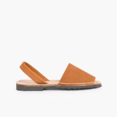 Nubuck Avarcas Menorcan Sandals Brown