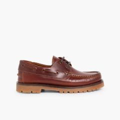 Boys Lace-Up Deck Shoes Brown