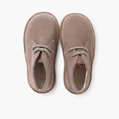 Lace-up Safari Desert Boots Grey