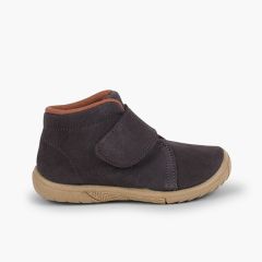 Suede loop fasteners Boots Reinforced Toe Grey