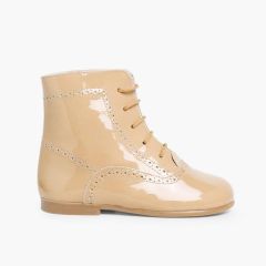 Patent Pascuala Boots Camel