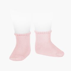  BABY SOCKS WITH OPENWORKED CUFF Pink