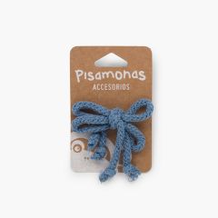 Bow Rope Hair Tie  Blue Klein