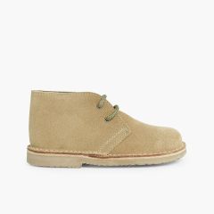 Lace-up Safari Desert Boots Sand