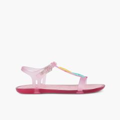 Rubber sandals starfish Tricia Fuchsia