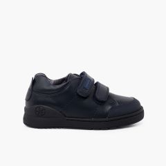 Biomecanics school shoes with adherent strips Navy Blue