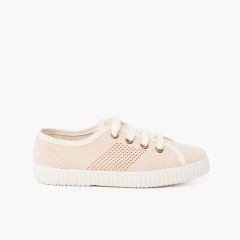 Kids Vegan Sneakers Antibacterial Insole Off-White