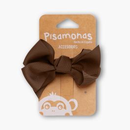 Girls Hair Elastic Large Bow Brown