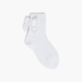 Condor plain short socks with bows White