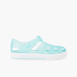 Jelly shoes with loop fasteners strap Star Aquamarine