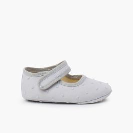 Plumetis Baby Girl’s Mary Janes Grey