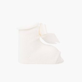 Baby booties with bow Cava