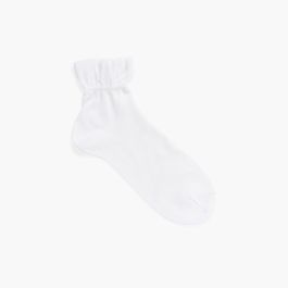 Ankle socks tulle cuff ceremony  White
