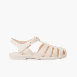 Biarritz women's matte classic jelly sandals ivory