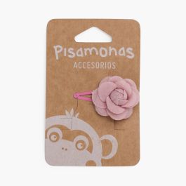Camellia frog clip hairpin La France Pink