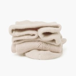 Side crochet warm cotton tights Linen