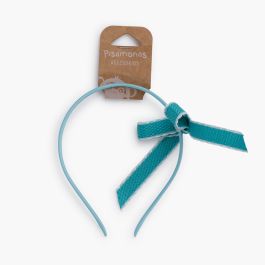 Headband with white border bow Esmeralda