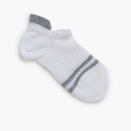SHINY STRIPED INVISIBLE SOCKS Aluminium