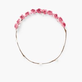 Flower Half Garland La France Pink