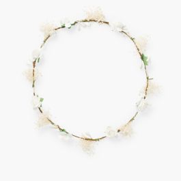 Flower and gypsophila garland White