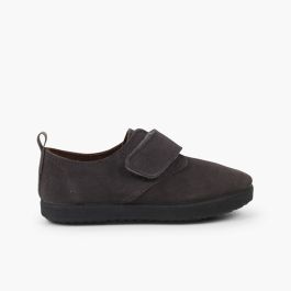 Casual loop fasteners bluchers in suede Grey