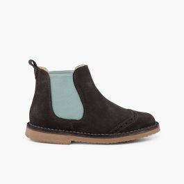  Side stretch chopped chelsea boot Grey