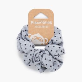 Stars fabric hair tie  Black stars