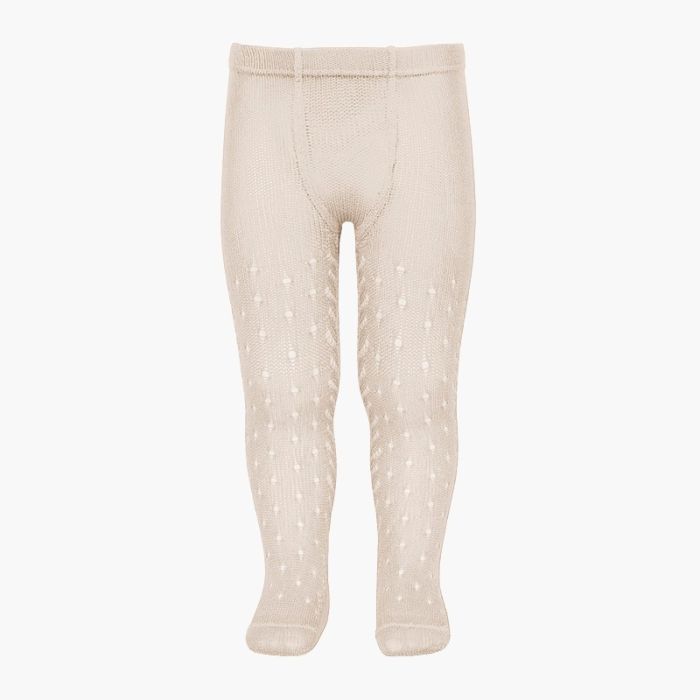 CONDOR Pointelle Summer woollen tights