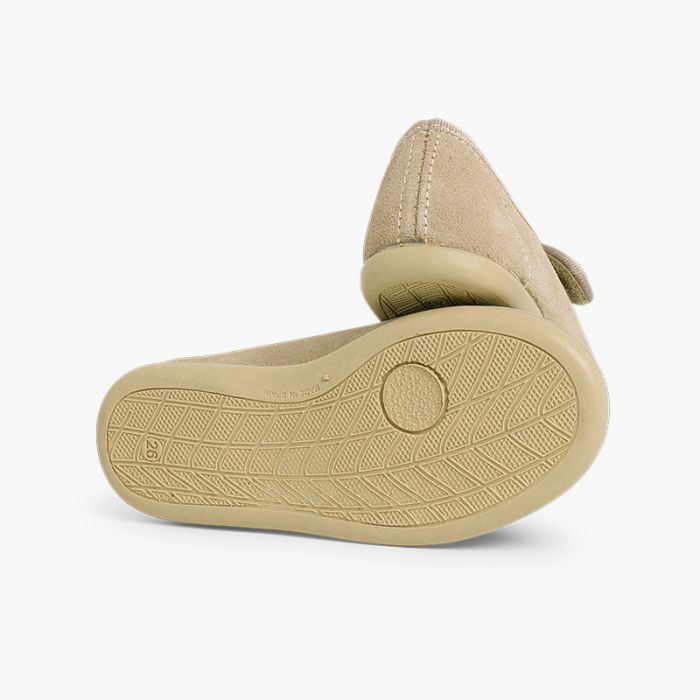 Girls Suede loop fasteners Mary Jane Shoes