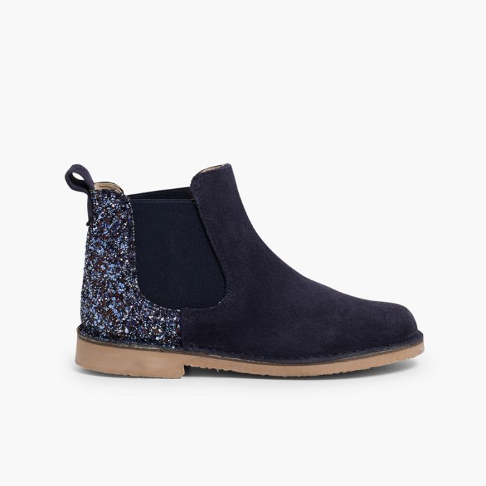 Girls Chelsea Boots with Glitter