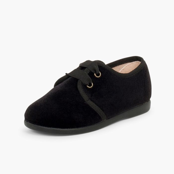 Velvet lace up shoes discount
