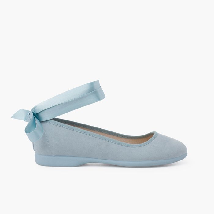 Ballet Pumps Satin Bow Anklet Strap