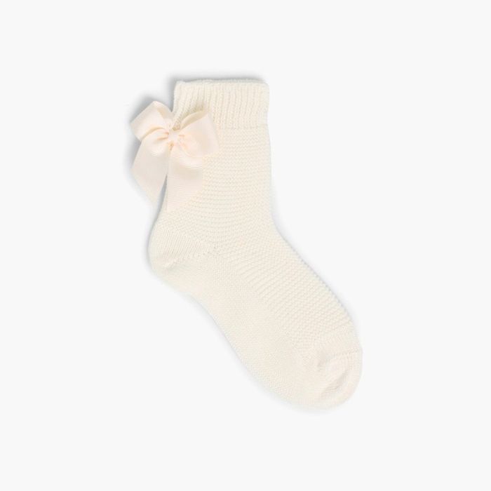 Condor plain short socks with bows