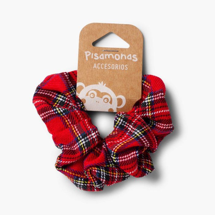 Girls' Scottish-patterned hair tie 