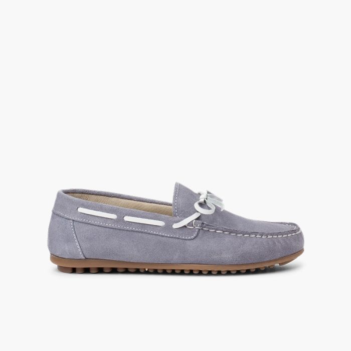 Boys Suede Bow Ceremony Moccasins