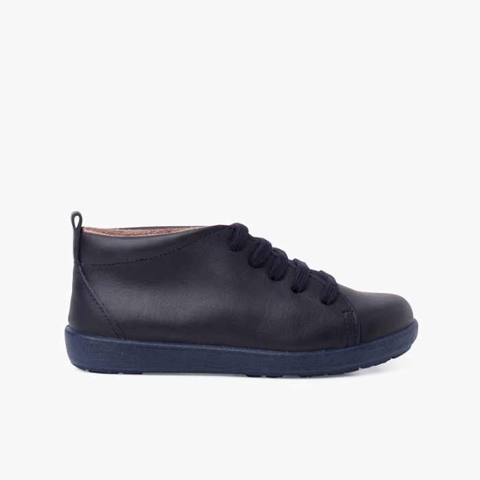 Leather Shoes type Ankle Boots Lace-up
