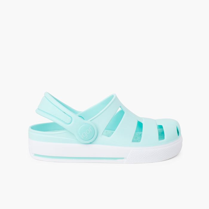 Rubber tennis clogs with back strap