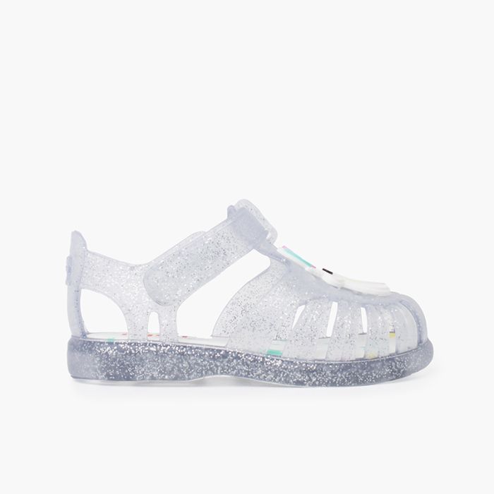 Glitter unicorn sandals adhesive strip