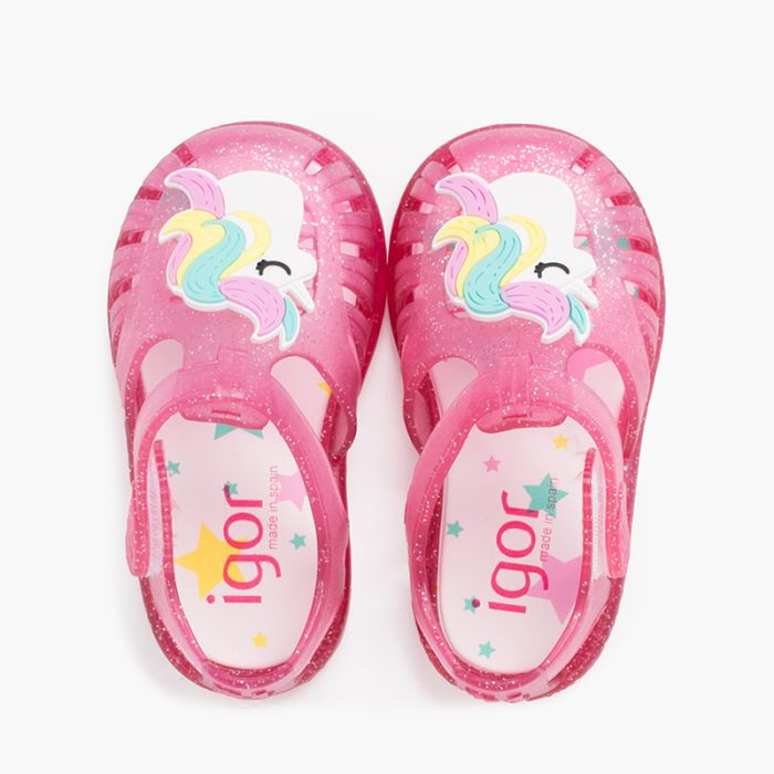 Unicorn sandals Glitter flip flops