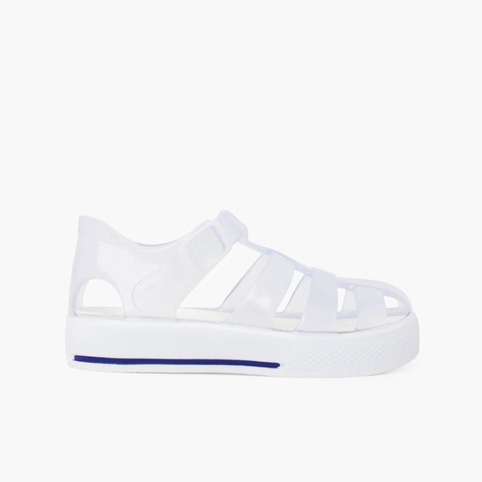 Jelly sandals tennis clip closure