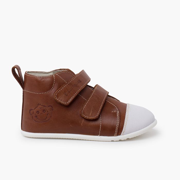 White toe sport leather bootie