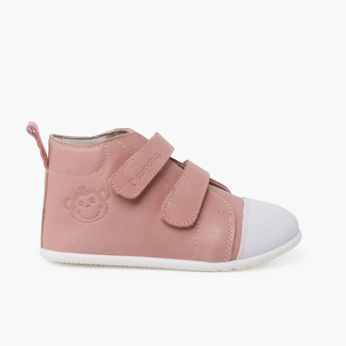 White toe sport leather bootie