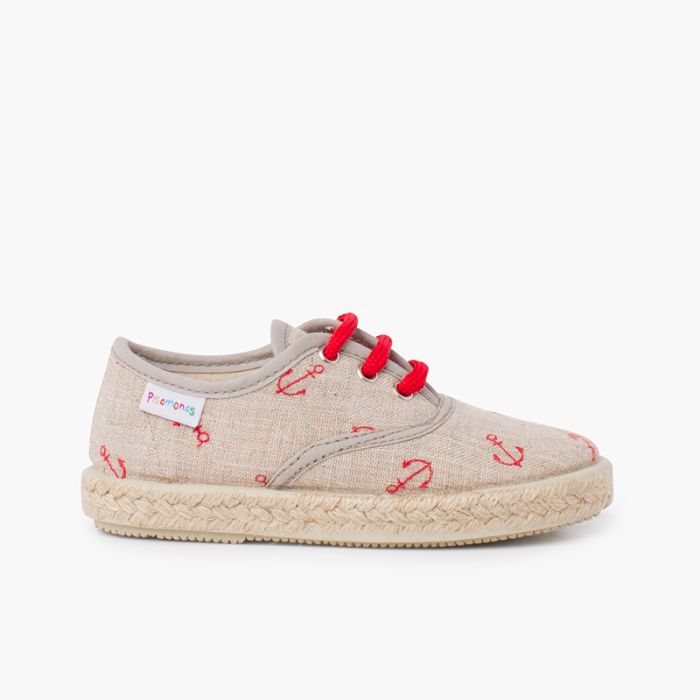Anchor Trainers with coloured laces