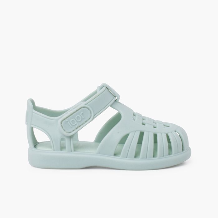 Tobby solid jelly sandals with riptape