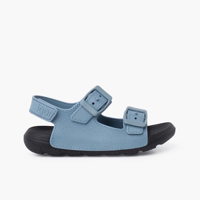 Double buckle sandals with EVA Sole and riptape