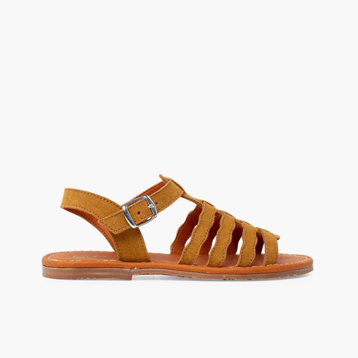 Gladiator suede sandals with buckle closure