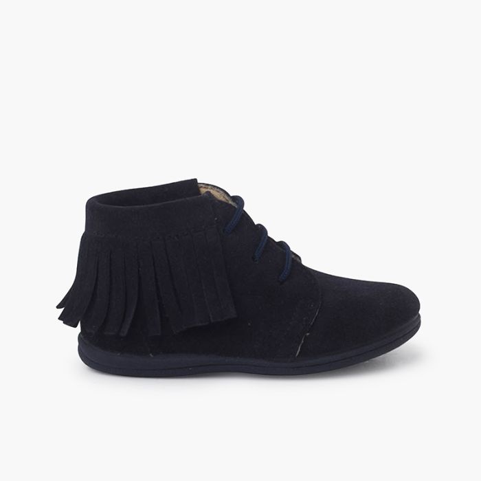 Fringed Lace-Up Boots First Steps