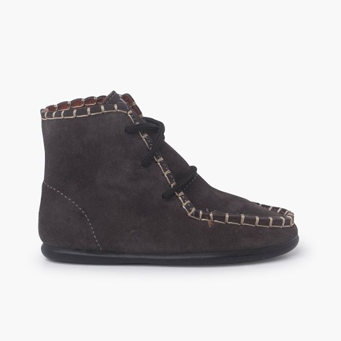 Mohican Style Suede Boots for Children