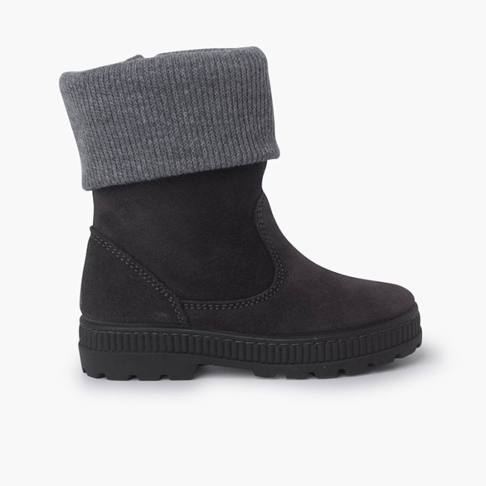 Children's Wool Collar Boots