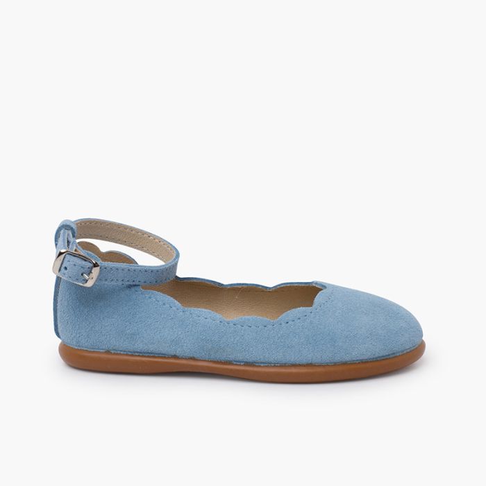 Suede Ballet pumps bracelet wave details